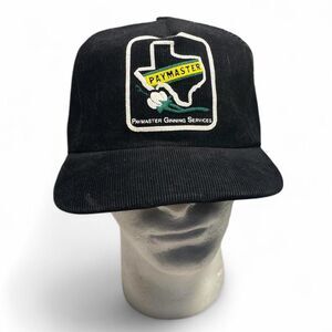 vintage 80s Paymaster Cotton corduroy trucker Hat